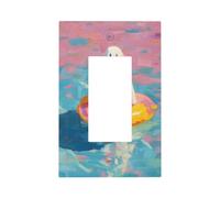 Feuille de tissu blanc fantôme de natation plaque murale plaque frontale simple bascule 1 gang décoratif prise de courant pour la maison, la cuisine, la salle de bain