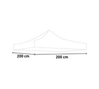 Feuille de toit imperméable blanche 2X2 pour remplacement de gazebo pliable 49483
