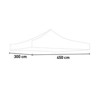 Feuille de toit imperméable blanche 3X4,5 pour remplacement de gazebo pliable 49483