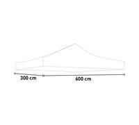 Accessoire pergola et tonnelle GENERIQUE Toile de toit de rechange pour tonnelle 3x6 m blanc tissu PVC rechange 9012/1