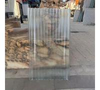 Feuille De Toit Sunshine,1mm Feuilles De Toiture Ondulées,Plaque D'éclairage du Jour en FRP,Panneau Anti-Pluie Isolant,Panneaux De Toiture en Fibre De Verre Transparents (0.9×0.9m/35×35in,1pcs)