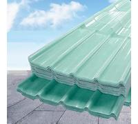 Feuille de Toit Transparente,Panneaux Ondulés,Tôle de Toit résistant aux UV,Plaque d'Éclairage du Jour en FRP de 1.2mm,Tôle Trapézoïdale Isolant,pour Hangar de Garage (3 Pcs,0.9x1.6m/35x63in)