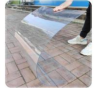 Feuille De Toiture En Polycarbonate Pour Serre,Panneau De Remplacement En Plastique Acrylique Claire,Plaque D'Éclairage D'isolation,Imperméable/Résistant Aux UV,Facile À Plier Et À Couper,W×L-0.6x3m