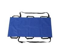 Feuille de transfert pour patient avec poignées renforcées et bretelles - 160 x 69,8 cm - Alèse de positionnement - Bleu