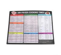 Feuille de triche pour friteuse à air comprimé - Tableau magnétique pour viandes, fruits de mer, légumes, bonbons - 25 x 20 cm - Guide de référence aimanté résistant à la chaleur