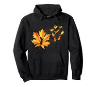 Feuille d'érable Chaton Automne Bonjour Automne Amusant Chat Chaton Lover Sweat à Capuche