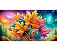 Feuille d'érable Puzzle 1000 pièces Educa Cadeau Unique De l'art Décoration Jeu éducatif Challenge Toy pour Adultes & Enfants des 14 Ans 38x26cm/1000pcs