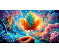 Feuille d'érable Puzzles 1000 pièces Cadeau Unique Jeu éducatif défi Jouet de qualité supérieure Peinture Art pour Adultes et Enfants 38x26cm/1000pcs