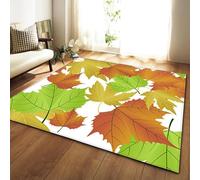 Feuille D'éRable Tapis 180x270 cm Paysages d'automne Moquette Antiderapant à Poils Courts Tapis 3D Lavable en Machine Convient aux Chambres, Bureaux Salons et Couloirs b-1924
