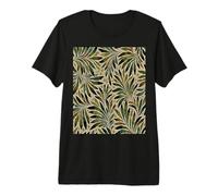 Feuille Design Fougère Abstrait Nature Motif Vert Mousse T-Shirt Haut de Gamme