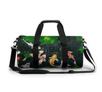 Feuille D'étang À Carpes Sac De Sport Gym Sac De Voyage Sac W nd Duffel Bag pour Camping Randonnée Voyage 45x23x23cm
