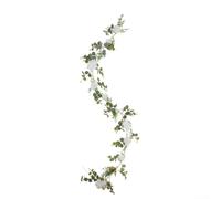 Feuille d'eucalyptus et marguerite artificielle avec papillon, guirlande artificielle en soie pour la maison et la décoration d'événements spéciaux (A-02)