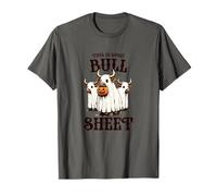 Feuille d'Halloween avec citation de vaches fantômes disant « This is Some Bull Sheet » T-Shirt