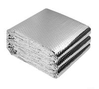 Feuille d'isolation double face en aluminium pour radiateur 5 m x 50 cm pour une meilleure gestion de la chaleur dans les espaces de vie (sans autocollants)