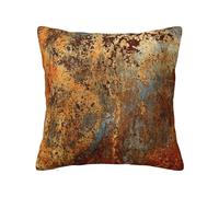 Feuille d'or éclaboussée d'encre Abstraite Moderne Rouille, Housse de Coussin décorative en Polyester, Douce et Confortable 60x60cm