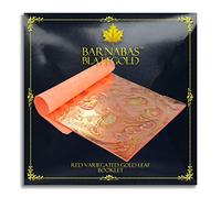 Feuille d'Or Panachée: Rouge 14 X14cm, Carnet de 25 Feuilles
