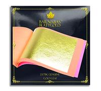 Feuille d'Or Véritable Libre 23.75 Carats, 85 X 85mm, Carnet de 25 Feuilles