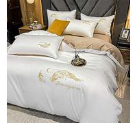 Feuille Ensemble pièces literie en Polyester Feuilles Ride Ultra Soft Breathable Couvre-litière Courtepointe Couverture DE LIT 2 taies d'oreiller avec Fermeture éclair (Couleur: h) (b)