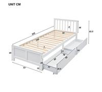Feuille épaissie Structure de lit 2ème génération de lits en bois accueillants, lits simples, lits pour jeunes, lits pour adultes