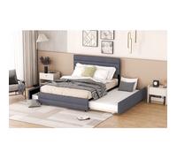 Feuille épaissie Structure de lit Nouveau Premium sense lit plateforme 140 x 200 avec lit gigogne pour deux personnes et deux tiro
