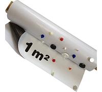 Feuille ferreuse Caoutchouc ferreux autocollante - BLANC MAT - 0,8mm x 1m x 1m - vendu au mètre - Feuille/Film ferromagnétique - support pour aimants magnets et feuilles magnétiques