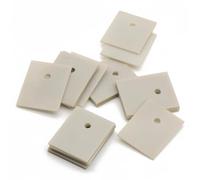 Feuille fine en céramique de nitrure d'aluminium avec trous - Plaque de substrat isolante à haute conductivité thermique (100 pièces)(17mmx22mmx0.6mm)