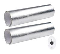 Feuille Isolante Autocollant Isolation Thermique en Feuille Aluminium Fibre de Verre Feuilles Isolant Thermique Voiture Pare Chaleur Adhesif pour Tuyau (1000℃-2 pièce-0.3m*1m*1mm)