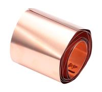 Feuille métallique en cuivre, Rouleau de feuille cuivre à 99,9% for travaux manuels, réparations électriques, mise la terre, 0,1-0,4 mm x 50 1000(0.1 X 50 X 1000mm)