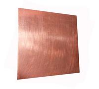 Feuille mince de cuivre en bande, Plaques de cuivre pur T2, feuille de Cu plate, modèle de soudage d'expérience en métal résistant à la Corrosion, 4.0mm x 200mm x 200mm(2.5mm*300mm*300mm)