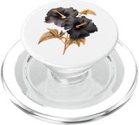 Feuille Monstera dessinée à la main - Couleur feuillage de fenêtre - Plante et fleur PopSockets PopGrip pour MagSafe