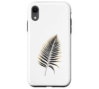 Feuille Monstera peinte à la main - Couleur : feuillage de fenêtre - Plante naturelle Coque pour iPhone XR
