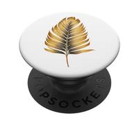 Feuille Monstera peinte à la main - Couleur : feuillage de fenêtre - Plante naturelle PopSockets PopGrip Adhésif