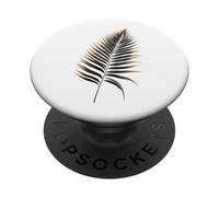 Feuille Monstera peinte à la main - Couleur : feuillage de fenêtre - Plante naturelle PopSockets PopGrip Adhésif