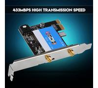 Feuille PCIe à Double Bande de 433 Mbps pour Une Connexion Internet Stable pour Le Bureau, Compatible avec -, 802.11a / B/G/N/AC WiFi pour Les Machines Publicitaires