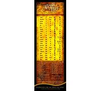 Feuille plastifiée moderne et ancienne pour apprendre les paris d'Alef - 14,6 x 41,9 cm - Explication des voyelles pour les compétences de lecture de base, guide d'études en hébreu, tableau des paris d'Aleph