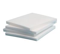 Feuille PTFE rectangulaire personnalisable for applications industrielles (épaisseur: 0,2mm à 30mm, largeur: 50mm à 200mm, blanc)(1pcs-25 x 50 x 50mm)