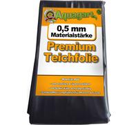 Liner de bassin en PVC 5 m x 6 m 0,5 mm noir, bâche pour le bassin de jardin