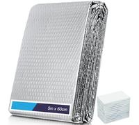 Feuille Réflecteur de Radiateur - Panneaux Réflecteurs de Radiateur pour la Maison 5m x 60cm, Feuille de Radiateur d'Isolation Réfléchissante à la Chaleur d'une épaisseur de 3mm avec Coussinet Adhésif