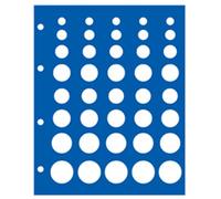 Feuille supplémentaire Safe TOPset 7842 pour 5 Jeux de pièces de Cours DM (1 Pfennig à 2 DM)