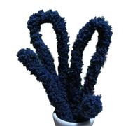 Feuille torsadée 1 m, bricolage artisanal, velours corail, tige chenille, cure-pipe for chien et chat mignon pour Créer Toutes Sortes Travaux Manuels(34 Dark Blue,1pcs)