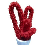 Feuille torsadée 1 m, bricolage artisanal, velours corail, tige chenille, cure-pipe for chien et chat mignon pour Créer Toutes Sortes Travaux Manuels(32 Dark Red,3pcs)