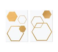 Feuille Transf.Gaufres - P.Repasser,6 Pces, Or, 6 - 13,5 X 5,1 - 15,5cm, 2feuilles