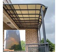 Feuille transparente en polycarbonate pour une utilisation en extérieur, panneaux résistants aux UV de 2 mm d'épaisseur, idéal pour serres, garages, tonnelles, solariums et revêtements (1,22 m x 6 m)