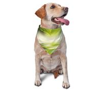Feuille Verte se reflétant dans l'eau de la rivière, Bandanas pour Chien, Chat, Chiot, écharpes, Mouchoir Lavable pour Animaux de Compagnie