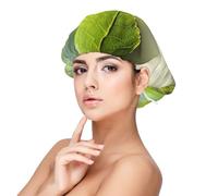 Feuille verte se reflétant dans l'eau de la rivière,Bonnet de nuit en satin pour adulte - Bonnet de nuit élastique pour femme, couvre-cheveux de nuit