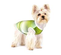 Feuille Verte se reflétant dans l'eau de la rivière,T-Shirt sans Manches en Coton pour Animaux de Compagnie, Gilet Respirant, Extensible et Doux,S
