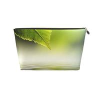 Feuille Verte se reflétant dans l'eau de la rivière, Trousse de Maquillage Trousse à cosmétiques Trousse de Toilette de Voyage Portable Pochette de Toilette