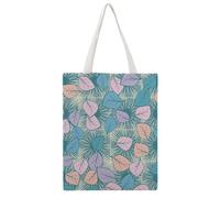 Feuille Verte Tote Bag En Toile Femme Sac À Main Grand Sac À Bandoulière Pour Voyage Shopping 38×46cm