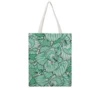 Feuille Verte Tote Bag En Toile Femme Sac À Main Grand Sac À Bandoulière Pour Voyage Shopping 38×46cm