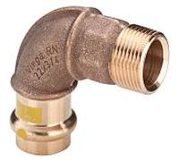 Viega Profipress feuille G 345754 18 mm x R 2000 /2, 90°, bronze, SC-Contur, polygone
